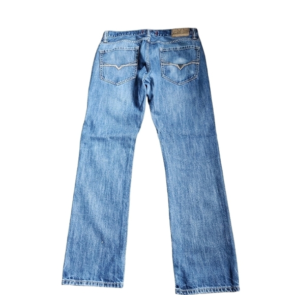Guess  ultra slim McCrae Fit mid rise straight leg blue denim Jean pants - Picture 8 of 10